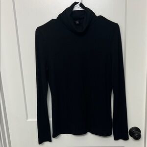 Banana Republic Soft Luxe Black Turtleneck Top, Medium